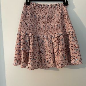 Pink Floral Summer Skirt NWT